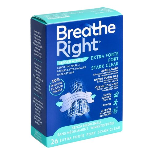 Breathe Right, Breathe Right Nasenpflaster, extrastark, transparent (26 Stk)