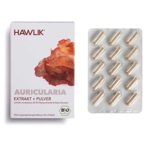 HAWLIK, HAWLIK Auricularia Extrakt + Pulver Kapseln (60 Stk)