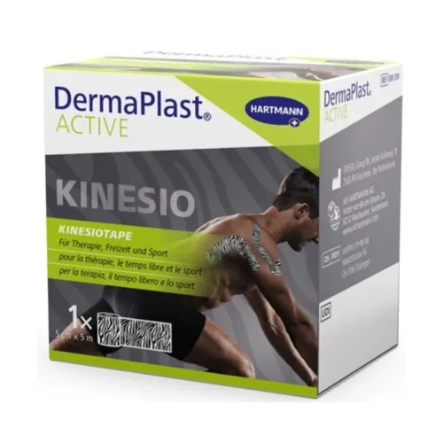 DERMAPLAST, DermaPlast Active Kinesiotape 5cmx5m Zebra