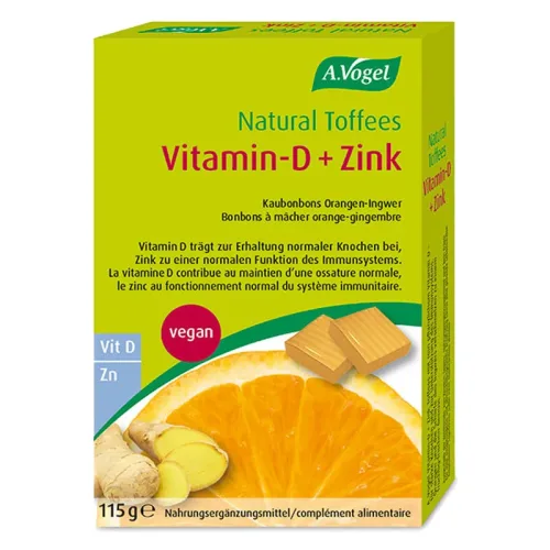 A. Vogel, A. Vogel A.Vogel Toffees Orangen-Ingwer mit Vitamin-D+Zink 115g