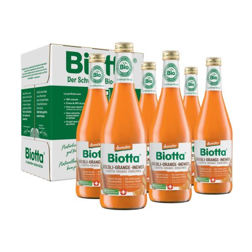 Biotta, Biotta Demeter Rüebli-Orange-Ingwer Saft Bio (6x500ml)