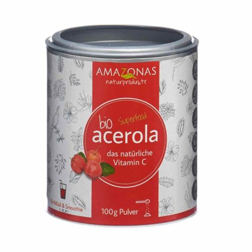 Acerola, ACEROLA Bio Pulver mit 17% Vitamin C Ds 100 g