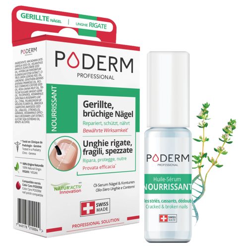 PODERM, PODERM - Brüchige, Gerillte und Strapazierte Nägel - Swiss Made, 8 ml