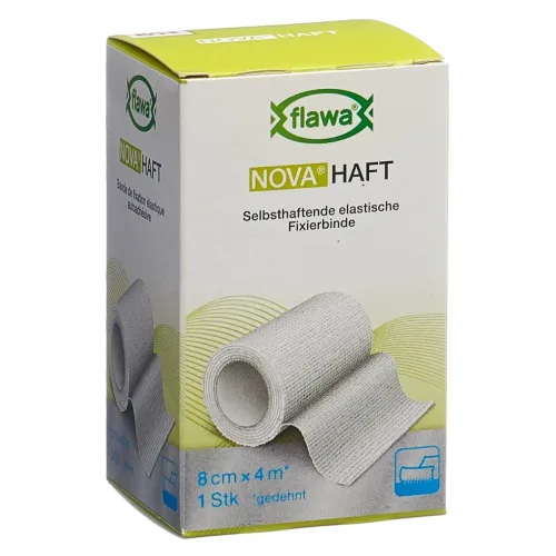 FLAWA, flawa NOVA HAFT kohäsive Gazebinde, 8cmx4m (1 Stk)