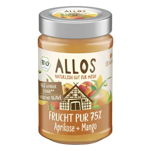 Allos, Allos Bio Frucht Pur 75 % Aprikose