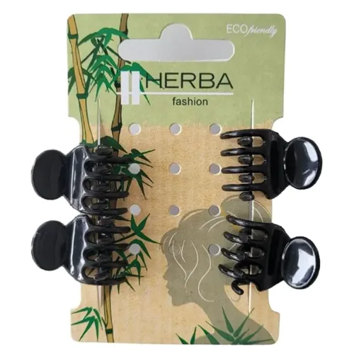 HERBA, Herba.Ecofriendly Pinzettina, schwarz, 2 cm, 4 Stk