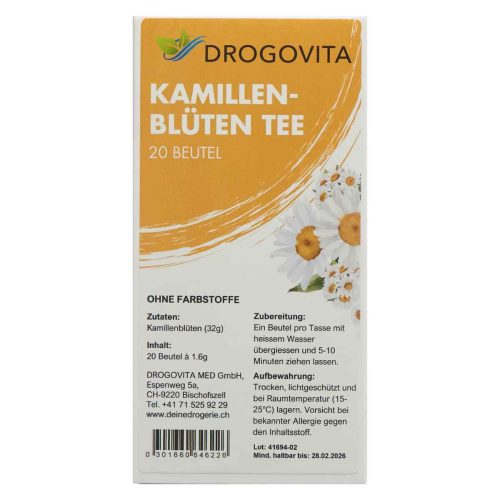 Drogovita, DROGOVITA Kamillen Tee (20 Beutel)