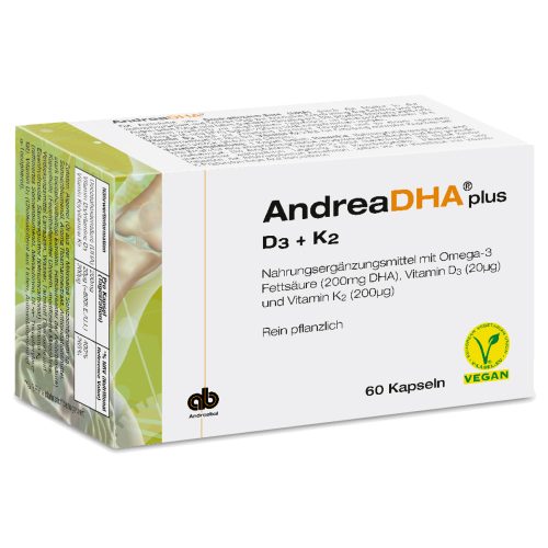 Andreabal, Andreabal AndreaDHA plus Omega-3 Vitamin D3 + K2 Kapseln, vegan (60 Stk)