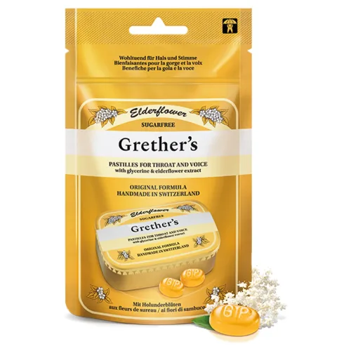 Grether's, Grether's Elderflower Pastillen, zuckerfrei (110g)