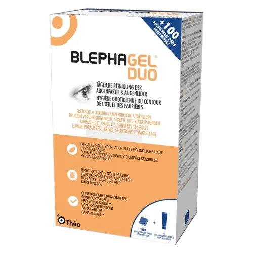 BLEPHAGEL Duo, BLEPHAGEL Duo Gel 30g + 100 Pads (1 Stk)