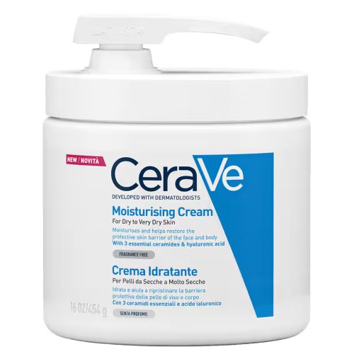 CeraVe, CeraVe - Feuchtigkeitscreme mit Pumpe, Feuchtigkeitslotion Dispenser, 450 ml