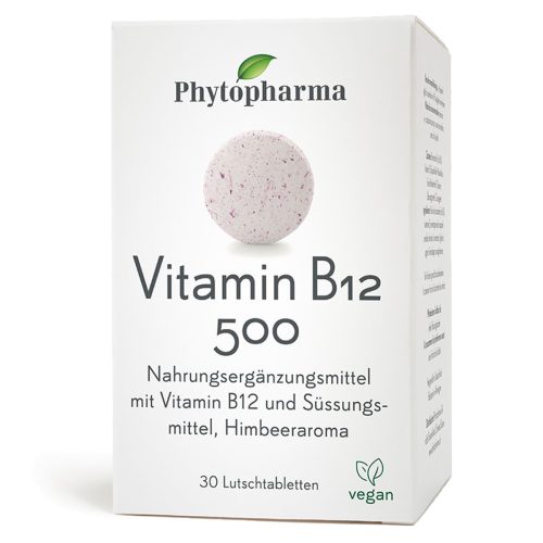 Phytopharma, Phytopharma - Vitamin B12500 Lutschtablette, 30 Stück
