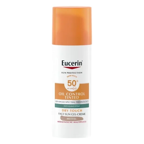 Eucerin, Eucerin - Face Oil Control Gel-Creme Tinted medium LSF 50+, Sun, 50 ml