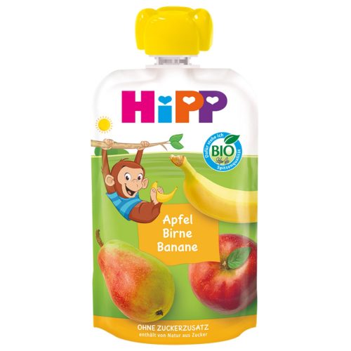 Hipp, HiPP Bio Quetschbeutel für Babys Apfel-Birne-Banane