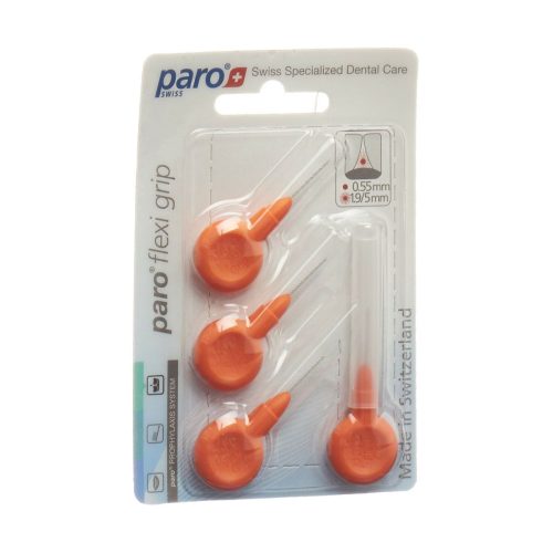 Paro, Paro Flexi-Grip Interdentalbürsten, 1,9mm/5mm, orange, 4 Stück