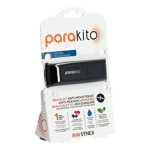 parakito, parakito Mückenarmband Erwachsene schwarz (1 Stk)
