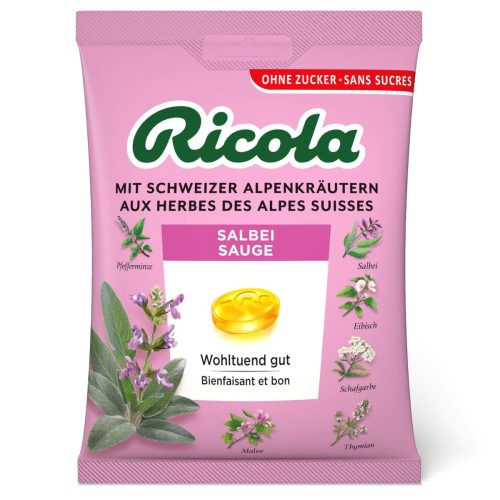 Ricola, Ricola Salbei Kräuterbonbons ohne Zucker mit Stevia (125 g)