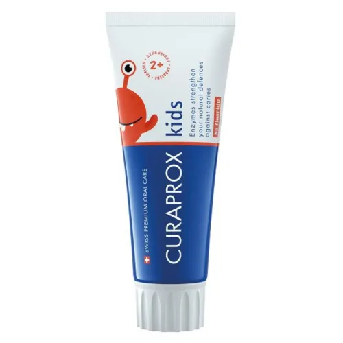 CURAPROX, Curaprox kids Kinderzahnpasta Erdbeere ohne Fluorid (60ml)