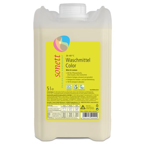 Sonett, Sonett Waschmittel Color Mint & Lemon 20°-60°C (5L)
