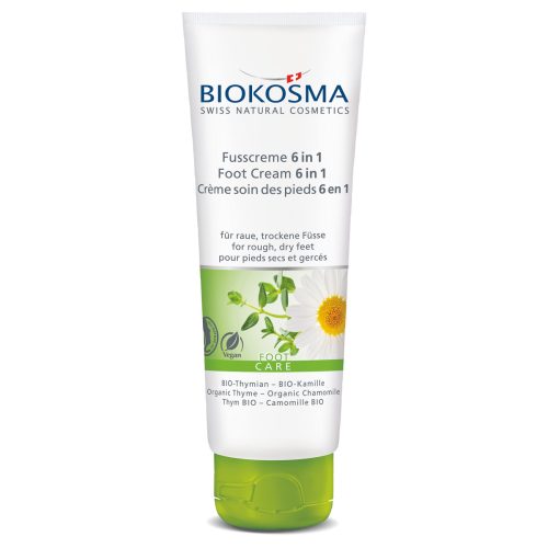 Biokosma, BIOKOSMA Fusscreme 6 in 1 mit Bio-Thymian und Bio-Kamille (75ml)