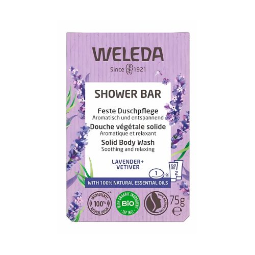 Weleda, Weleda Shower Bar Feste Duschpflege Lavender + Vetiver Seife 75 g