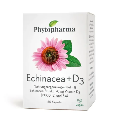 Phytopharma, Phytopharma Echinacea + Vitamin D3 Kapseln (60 Stk)