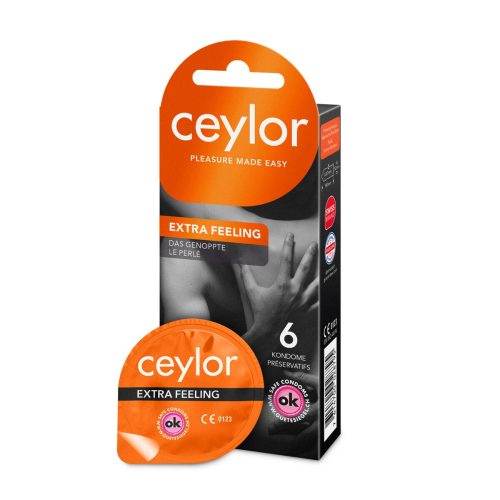 Ceylor, Ceylor - Extra Feeling Genoppte Kondome - Transparent - Latex - 6 Kondome