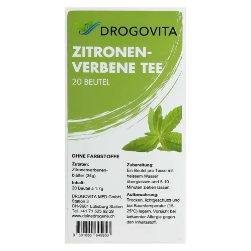 Drogovita, DROGOVITA Zitronenverbene Tee (20 Stk)