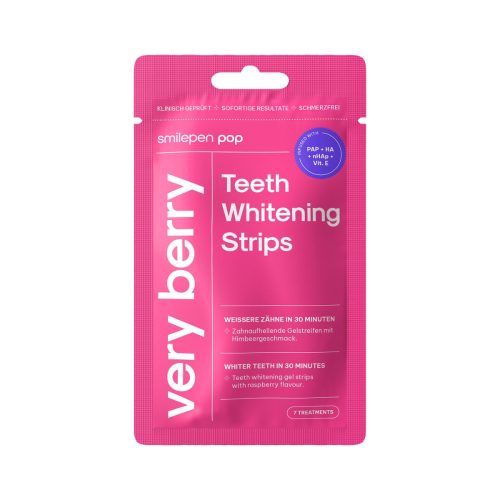 Smilepen Pop, Smilepen Pop - Teeth Whitening Strips 'Very Berry', 7 Stück