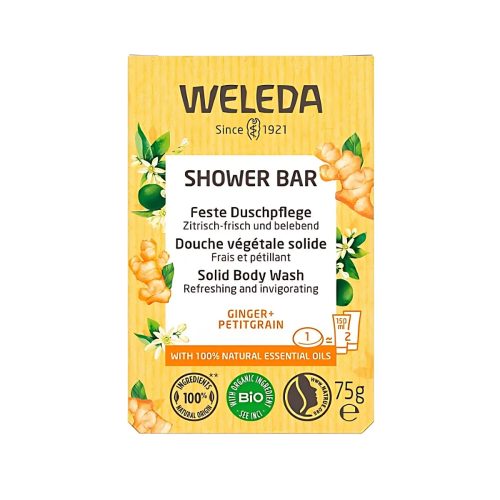 Weleda, Weleda - Feste Duschpflege Ginger + Petitgrain, 75 g