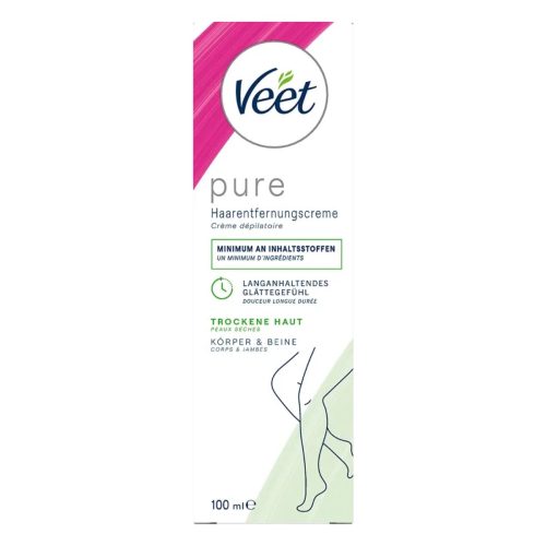 Veet, Veet Pure Enthaarungscreme Körper & Beine, trockene Haut (100ml)