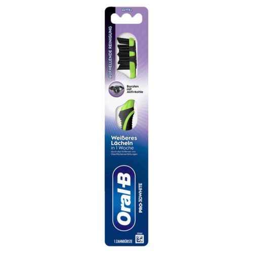 Oral-B, Oral-B Pro-3DWhite Aktivkohle 40 Zahnbürste, Medium (1 Stk)