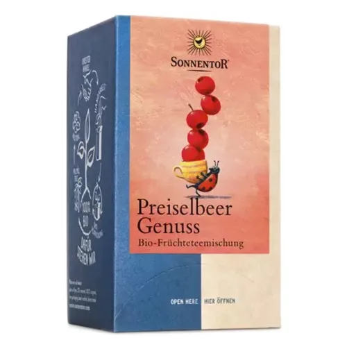 SONNENTOR, Sonnentor Preiselbeer Genuss Früchtetee (18x2.8g)