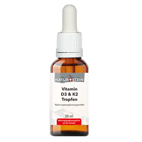 NATURSTEIN, NATURSTEIN Vitamin D3 K2 Öl Tropfen Glasflasche (20ml)