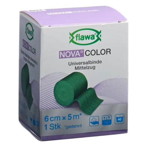 FLAWA, FLAWA NOVA COLOR Universalbinde Grün 6cmx5m (1 Stk)