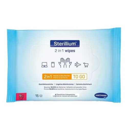 Sterillium, Sterillium 2 in1 Wipes (15 Stk)