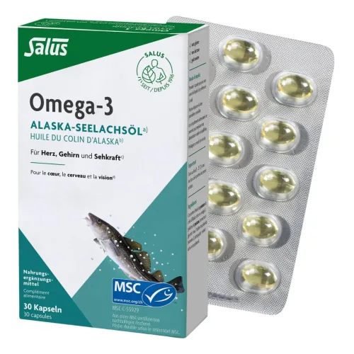 Salus, Salus Omega-3 Kompakt Seelachsöl Kapseln (30 Stk)