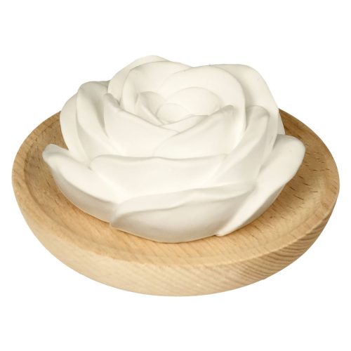 FARFALLA ESSENTIALS AG, FARFALLA Duftstein Rose mit Holzteller