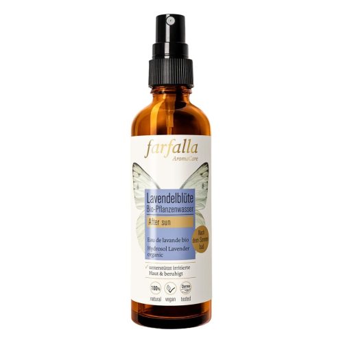 farfalla, farfalla - Lavendelblüte,Bio-Pflanzenwasser,aftersun, 75 ml