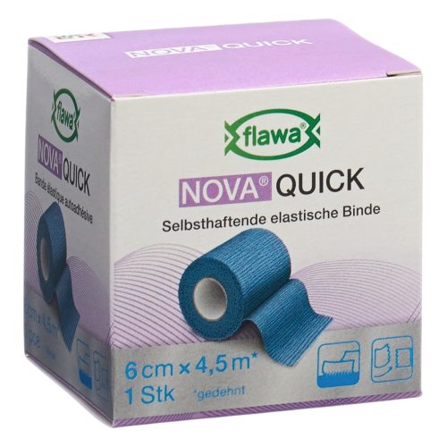 FLAWA, FLAWA NOVA Quick Selbsthaftende Binde Blau 6cmx4.5m (1 Stk)
