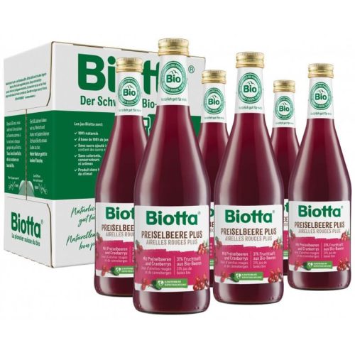 Biotta, Biotta Preiselbeere Plus (6x5 Deziliter)