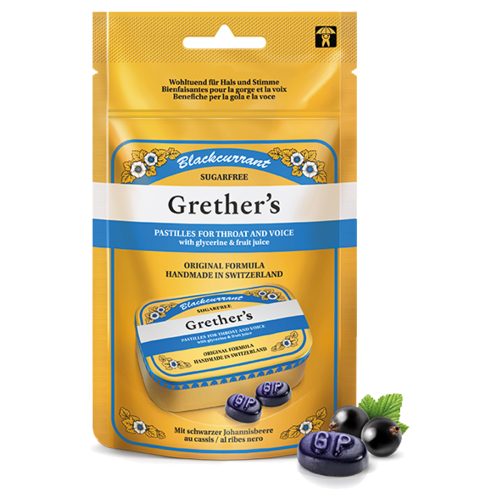 Grethers, Grethers Blackcurrant Pastillen ohne Zucker (110 g)