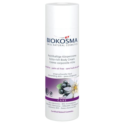 Biokosma, BIOKOSMA Reichhaltige Körpercreme Bio-Edelweiss und Bio-Aroniabeere (200ml)