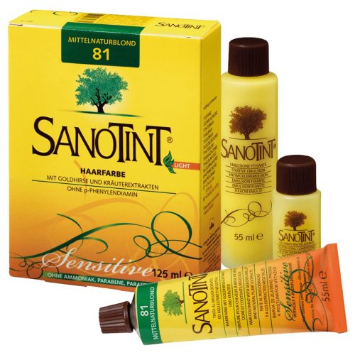 Sanotint, Sanotint Sensitive Haarfarbe 81, mittel naturblond (125ml)