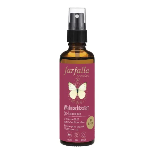 farfalla, farfalla Weihnachtsstern, Zimt, Festlicher Bio-Raumspray, 75ml