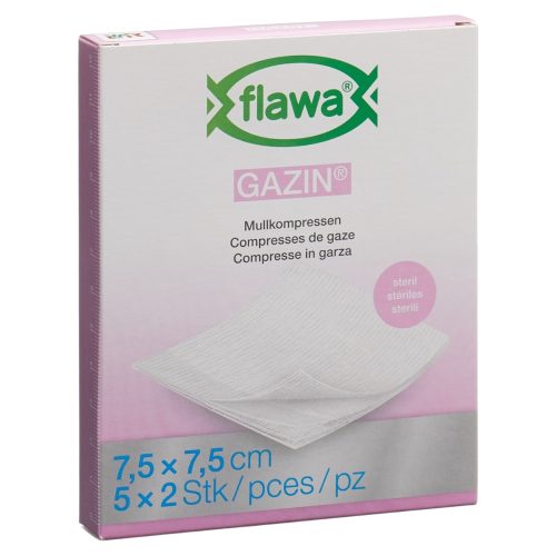 FLAWA, FLAWA Gazin Mullkompressen Sterill 7,5x7,5cm (5x2 Stk)