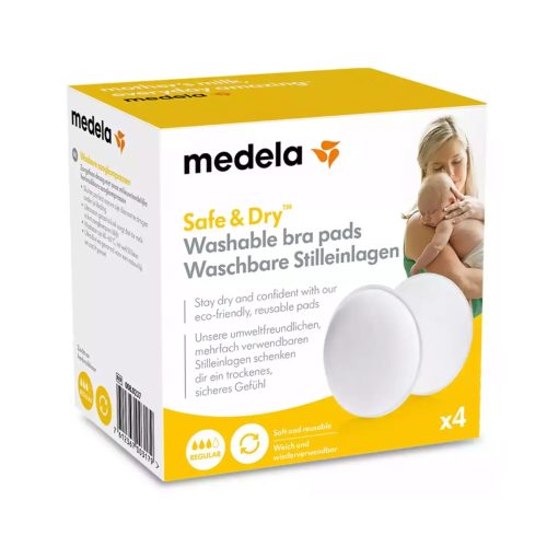 medela, medela - waschbare Stilleinlagen - Weiss - Mikrofasern - 4 Stück