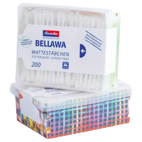 BELLAWA, BELLAWA Wattestäbchen Dekobox (200 Stk)