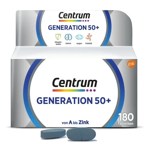 Centrum, Centrum Generation 50+, 180 St. mit Vitamin D und Vitamin C