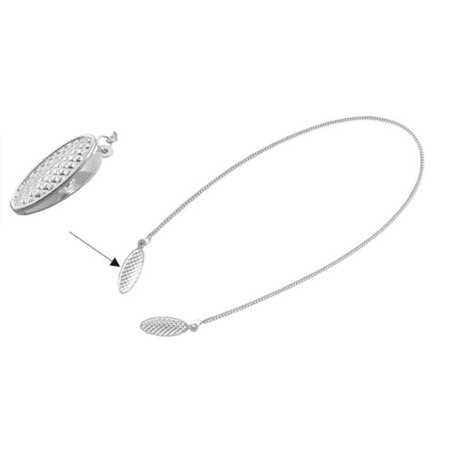 SUNDO, SUNDO Serviettenkette 53cm silber mit Clips (1 Stk)